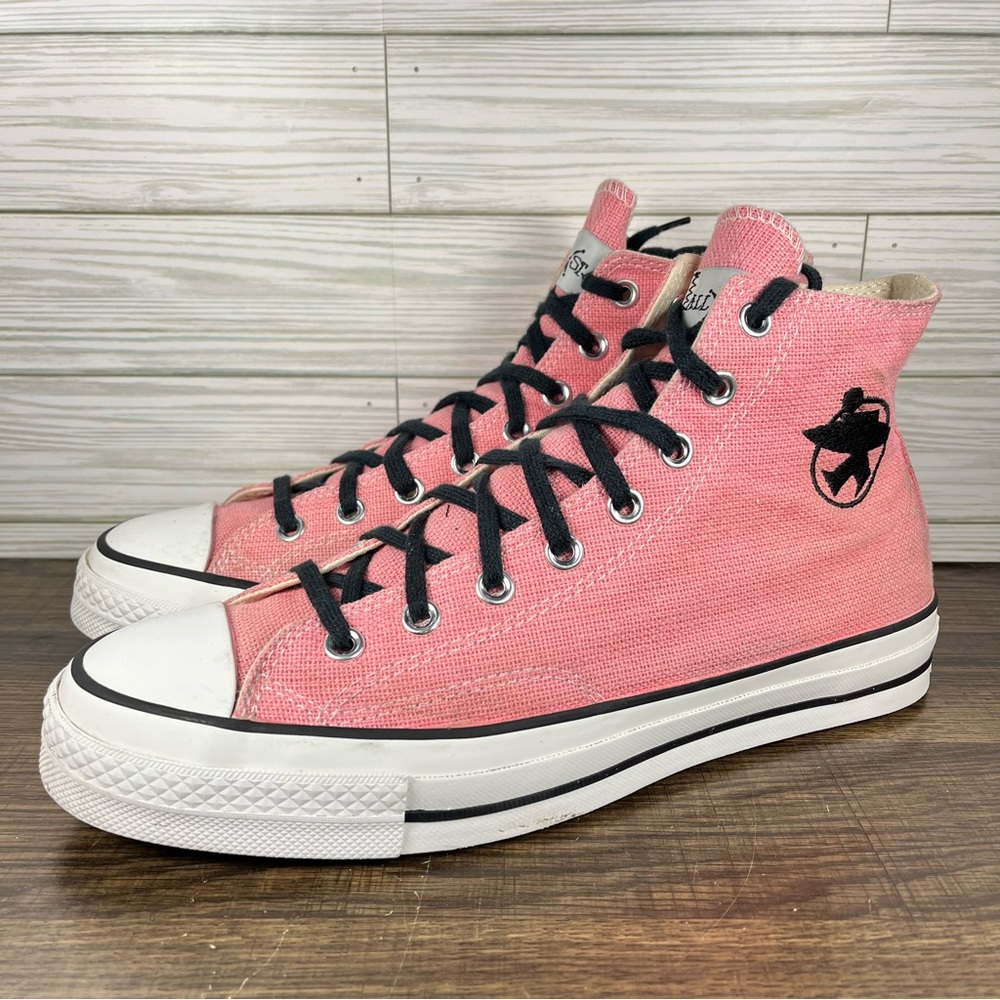Converse High Top Sneakers Pink with Black Laces